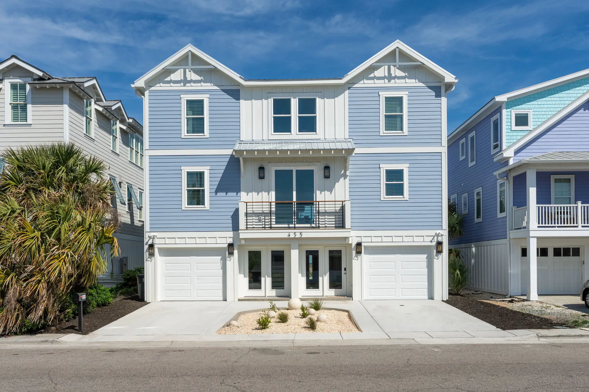 Exterior of The Pearl luxury beach house in Kure Beach, NC